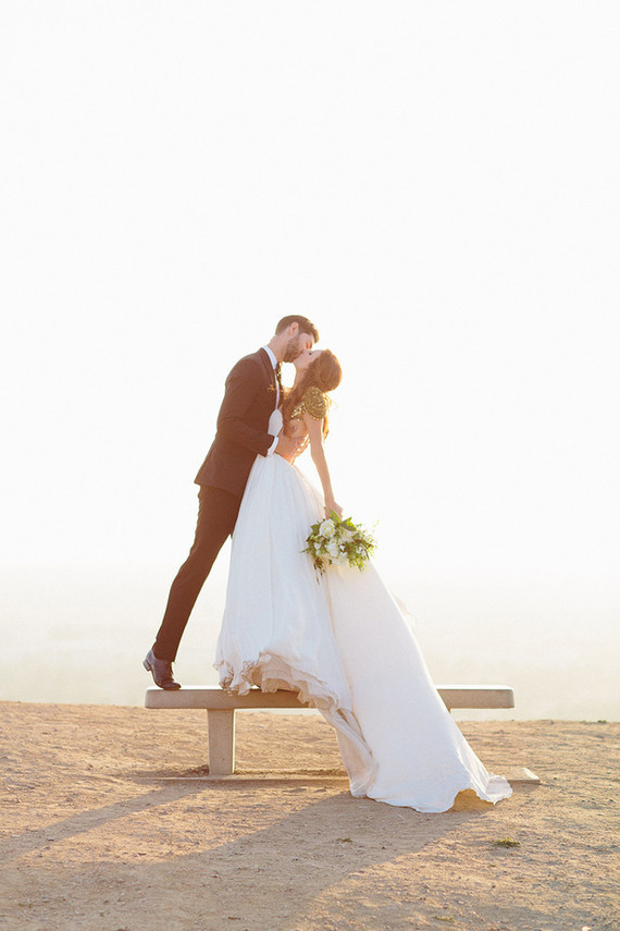 Outdoor wedding portrait