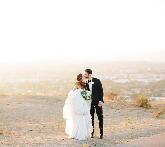 Outdoor wedding portrait