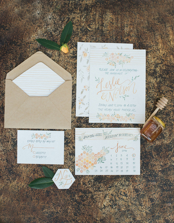 Summer wedding invitation suite