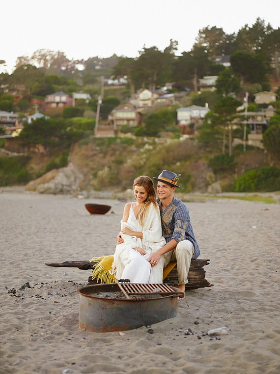 Bohemian beach elopement Inspiration