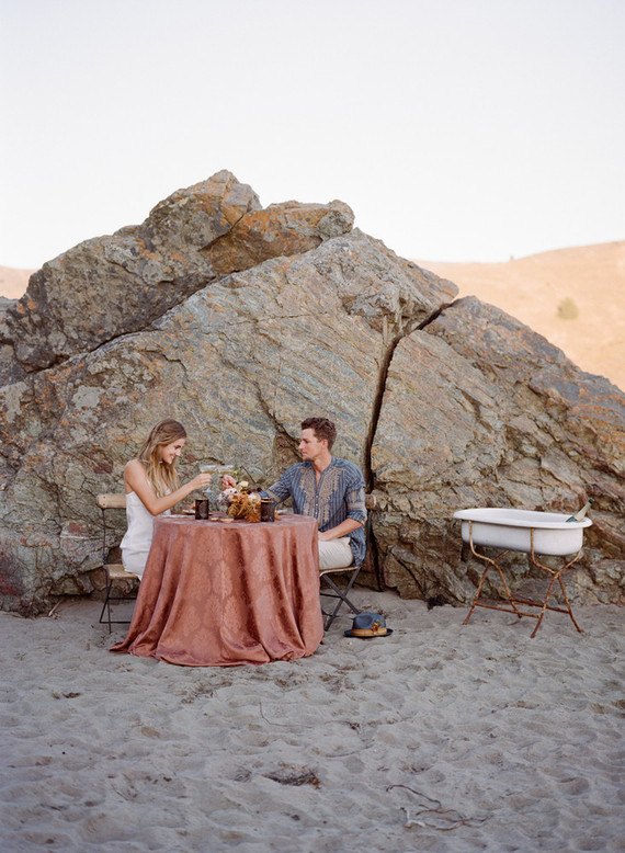 Bohemian beach elopement