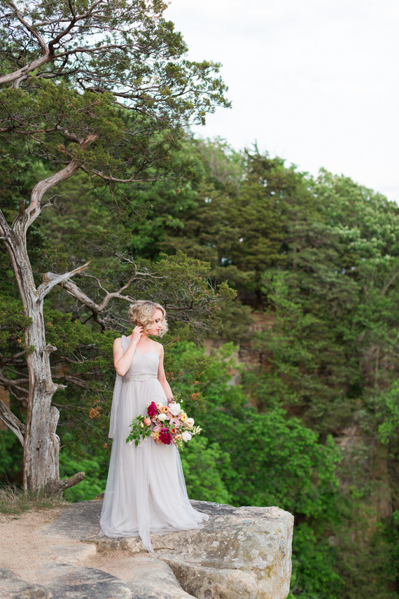 Outdoor bridal portrait