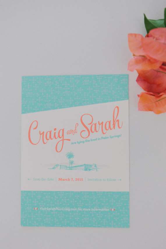 Retro wedding invitation