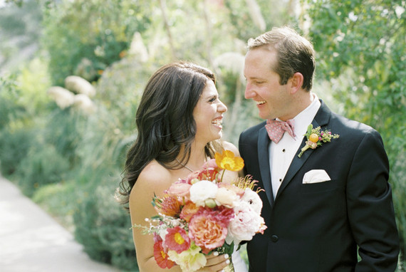 Outdoor wedding portrait