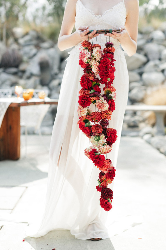 Bohemian wedding florals