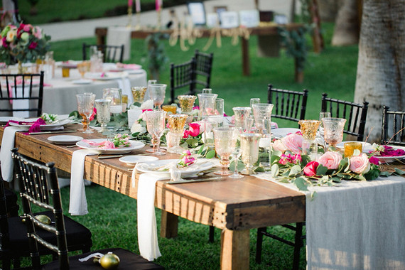 Summer wedding tablescape