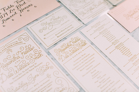 Blush wedding invitations