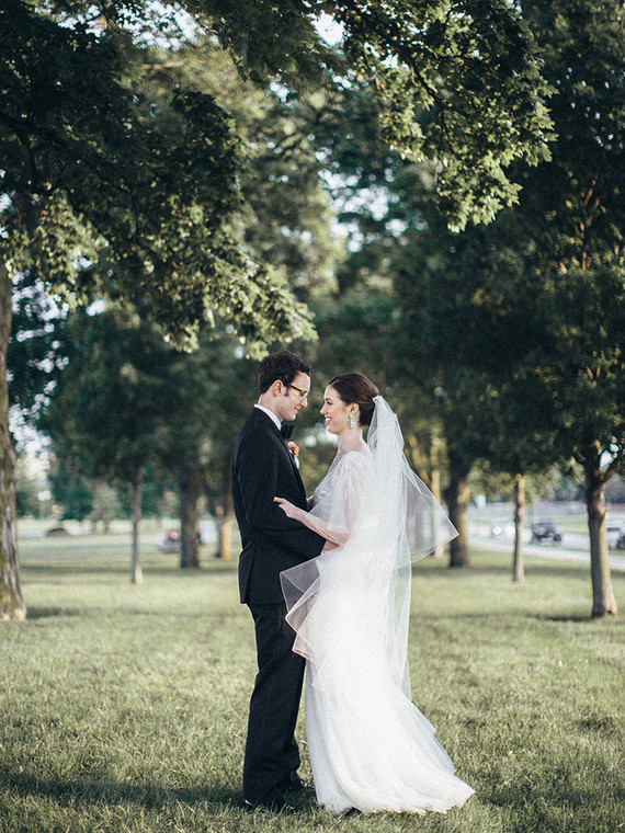 Outdoor wedding portrait