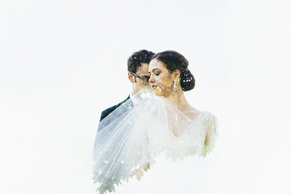 Outdoor wedding portrait