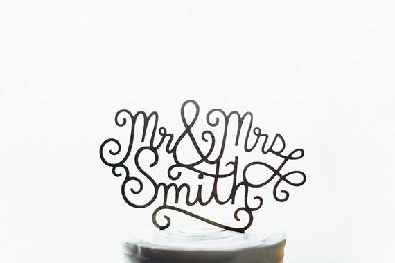 Laser cut cake topper