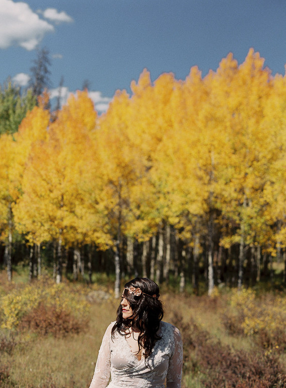 Fall wedding bridal portrait