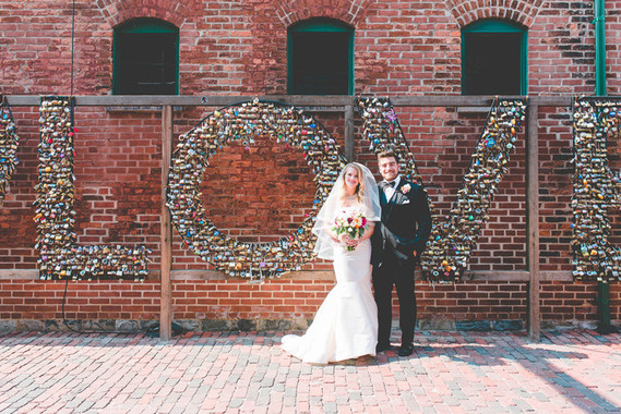 Industrial wedding portrait