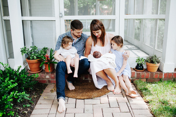 At home family newborn photos by Kaley Cornett