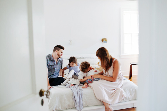 At home family newborn photos by Kaley Cornett