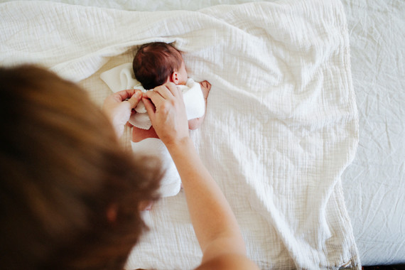 At home family newborn photos by Kaley Cornett