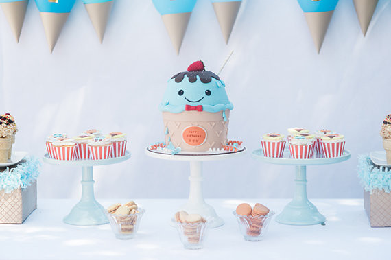 Ice Cream truck 1st birthday party Inspiration