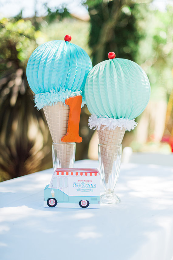 Ice Cream truck 1st birthday party