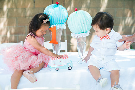 Ice Cream truck 1st birthday party Inspiration