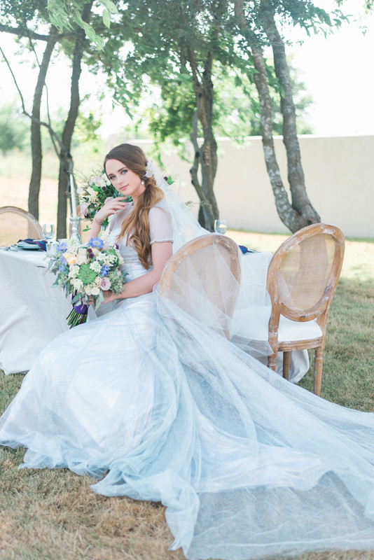 Silver wedding dress