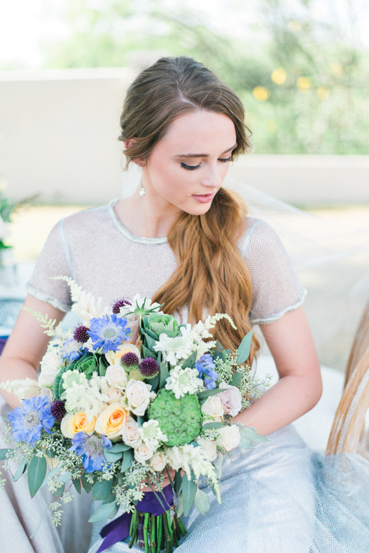 Silver wedding dress