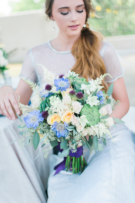 Silver wedding dress
