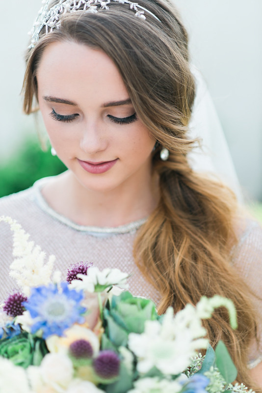 Silver wedding dress