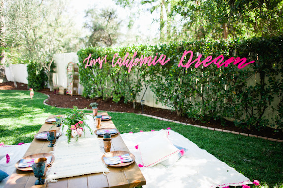 boho california backyard first birthday