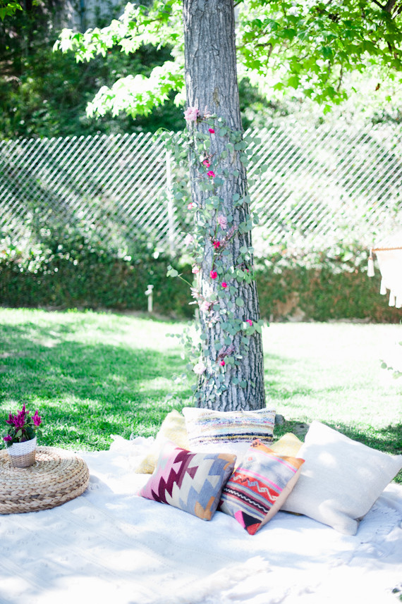 boho california backyard first birthday