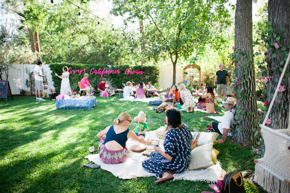 boho california backyard first birthday