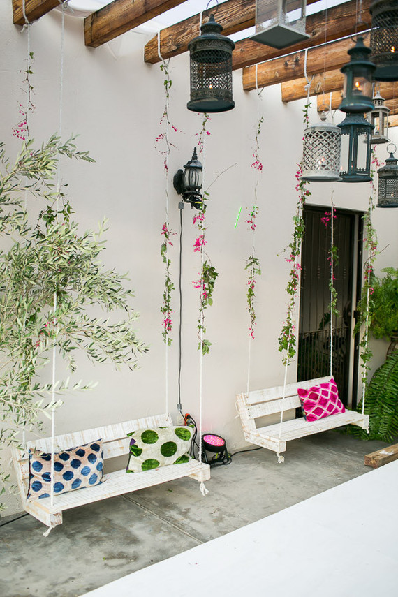 Hot pink floral birthday party in Cabo