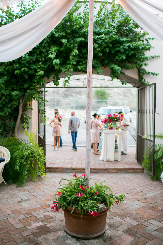 Hot pink floral birthday party in Cabo