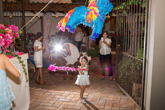 Hot pink floral birthday party in Cabo