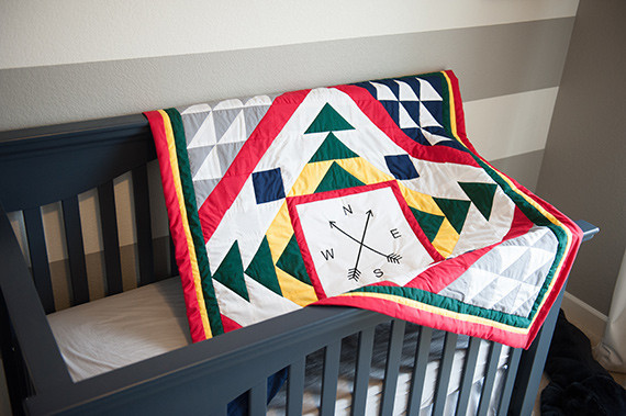 handmade primary quilt