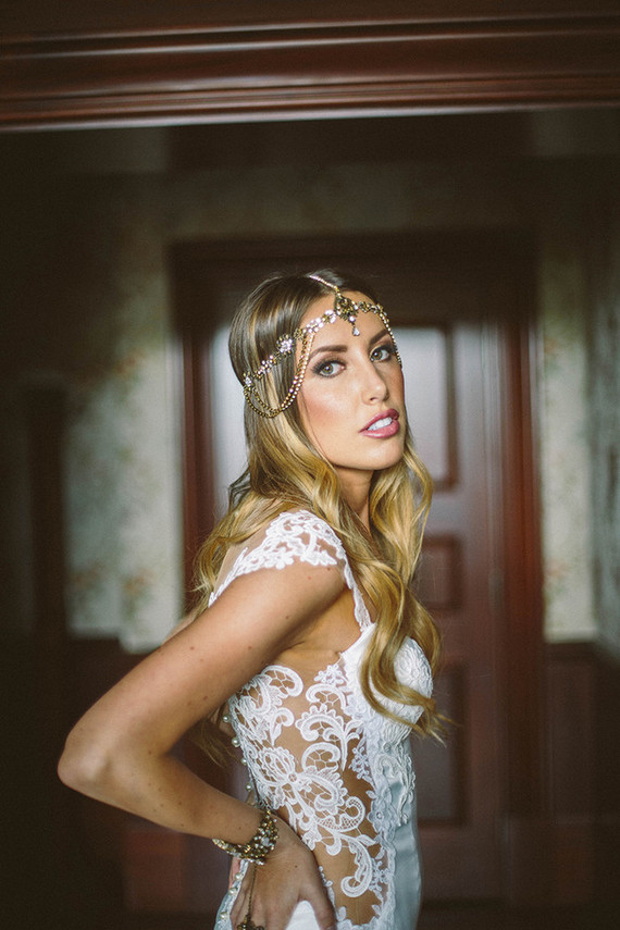 Boho bridal portrait