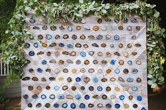 Boho escort cards display Inspiration