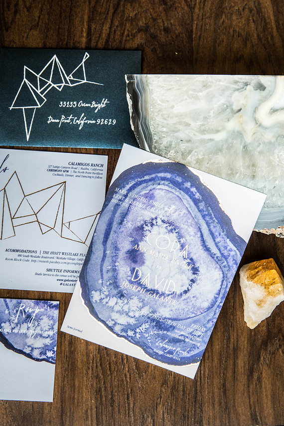 Boho wedding invitation suite