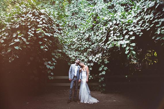 Outdoor wedding portrait