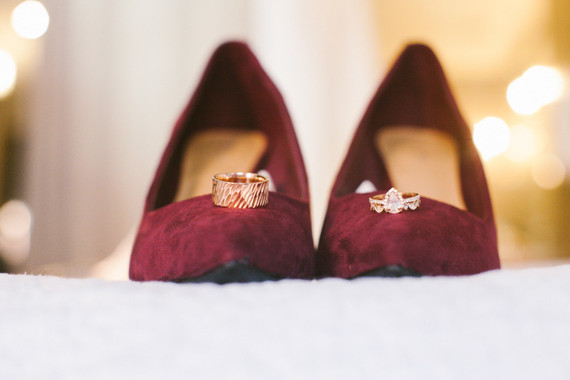 Burgundy wedding shoes