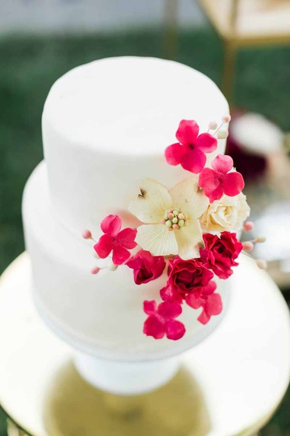 Floral wedding cake
