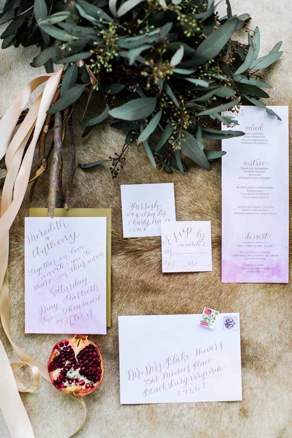Ombre invitation suite Inspiration