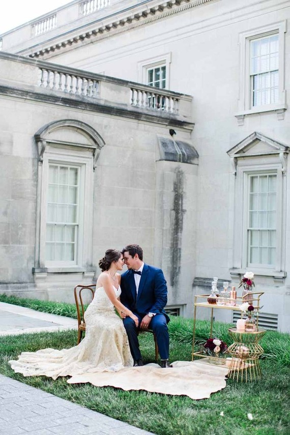 Elegant wedding portrait