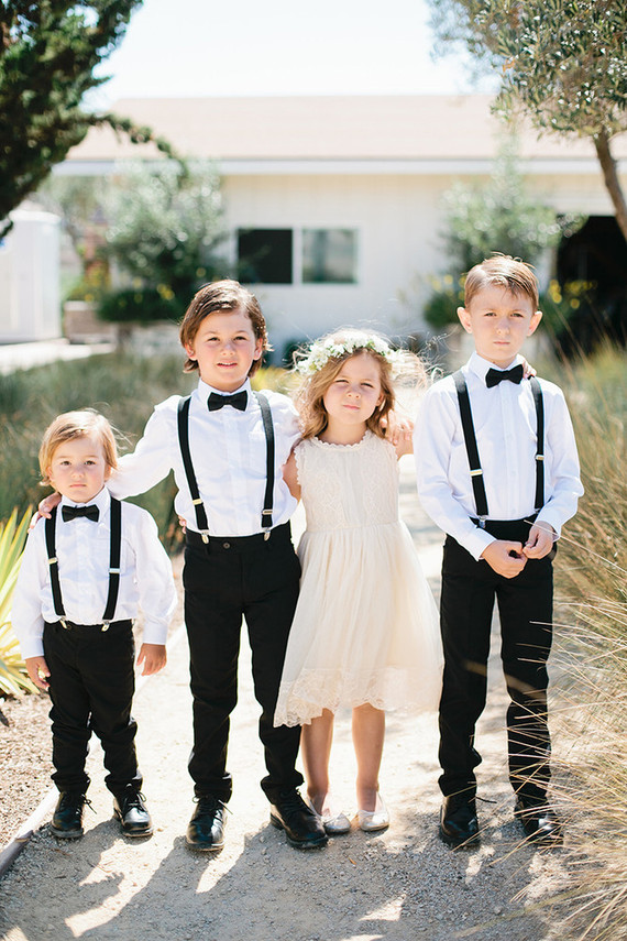 Flower girl and ring bearer portrait