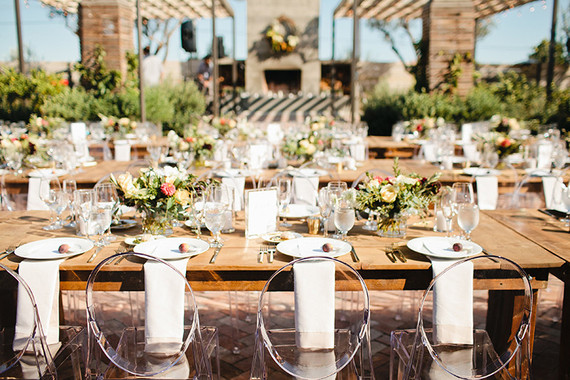 Wedding reception tablescape