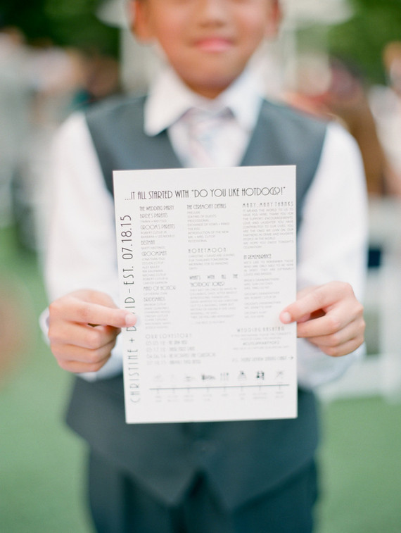 Wedding program