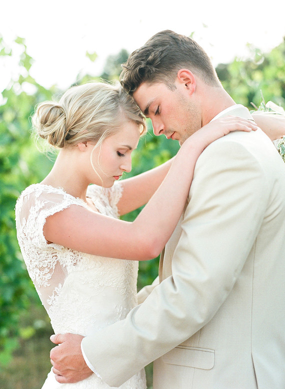 Vineyard wedding portrait