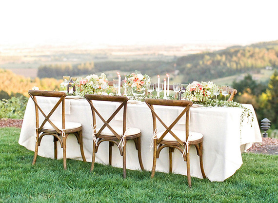 Wedding reception tablescape