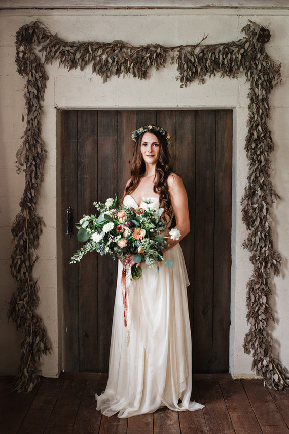 Bohemian bridal portrait