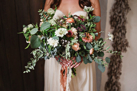 Bohemian bridal bouquet