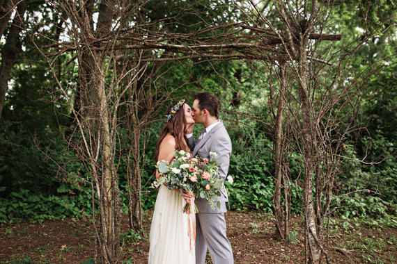 Outdoor wedding ceremony