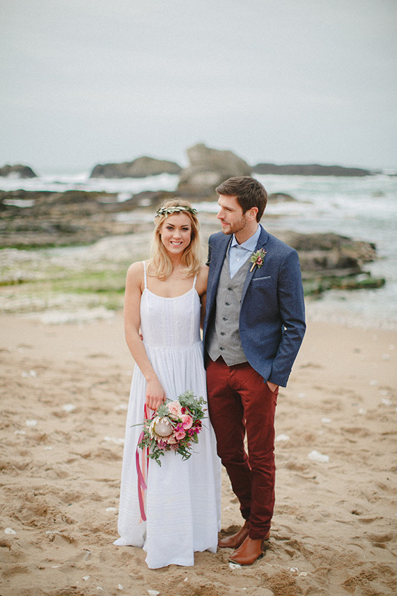 Bohemian beach wedding
